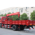 China Flatbed Truck with Crane 8 Ton 10 Ton Truck Mounted Crane Hiab Palfinger Telescopic Boom